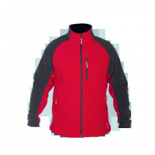 BLUZA POLAR. CZERWONO-SZARA, "2XL", CE, LAHTI.narzedziowski