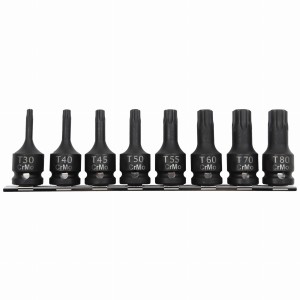Zestaw 8szt. bitonasadek udarowych 1/2' TORX T30-T80 BOX PROLINE