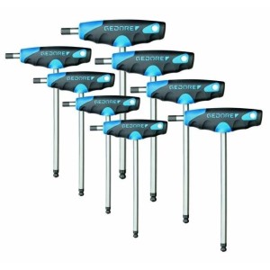 Zestaw kluczy imbusowych z kulką i uchwytem T 8-częściowy DT 2142-008 GEDORE