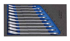 Zestaw kluczy płasko-oczkowych 8-19 z grzechotką dwukierunkową w 1/3 wkładki narzędziowej, 10-częściowy 1500 CT1-7 UR GEDORE