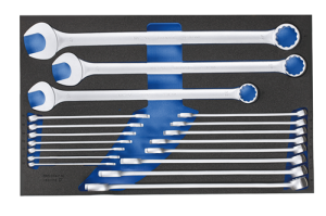 Zestaw kluczy płasko-oczkowych w 4/4 moduł narzędzi kontrolnych 10-41, 18-częściowy 2005 CT4-7 XL GEDORE