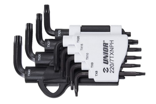 Zestaw kluczy o profilu TX na plastikowym wieszaku - 220/7TXNPH UNIOR.jpg
