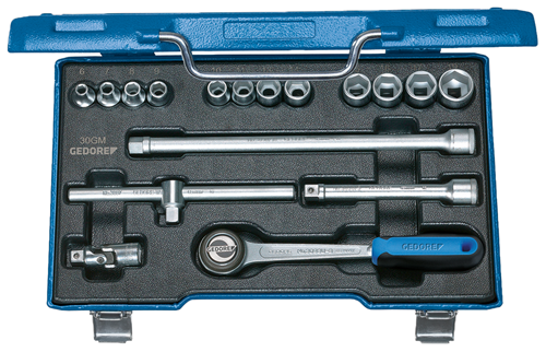 Zestaw kluczy nasadowych 3/8“ 6-19 mm 30 GMU-3 GEDORE