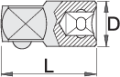 Adapter redukcja 1/4"-3/8" 188.7/2 UNIOR