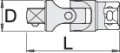 Przegub 1/4" 41mm 188.6/2 UNIOR