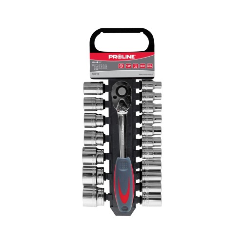Zestaw 19 nasadek 1/2" 8-32 mm PROLINE