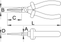Szczypce okrągłe 160mm izolowane - 476/1VDEDP Unior schemat
