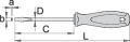 Wkrętak płaski TBI 0.4 x 2.5 mm 605TBI UNIOR