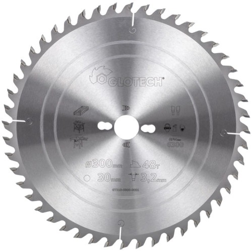 Tarcza HM GLOTECH 300x30x3,2/2,2/48z GS10 do cięcia poprzecznego drewna litego  GLOTECH