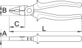 Szczypce monterskie izolowane 180mm Unior 420/1VDEBI shemat